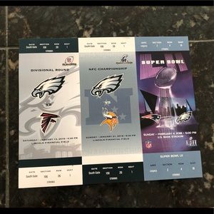 Philadelphia Eagles SuperBowl ticket Souvenir